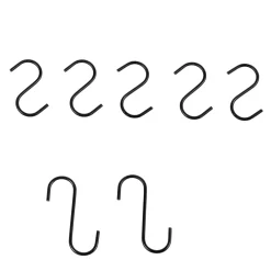 Estanterías<CASA Modular Juego De 7 Ganchos Negro