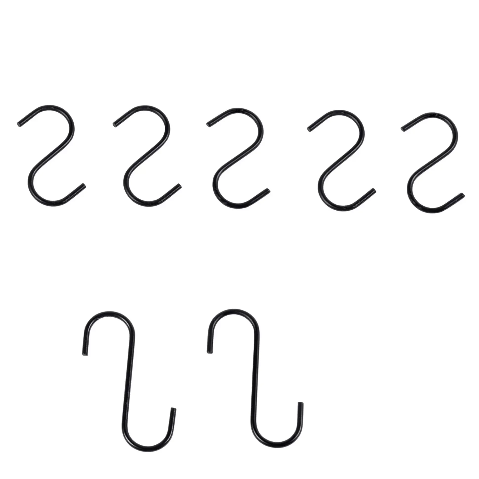 Estanterías<CASA Modular Juego De 7 Ganchos Negro