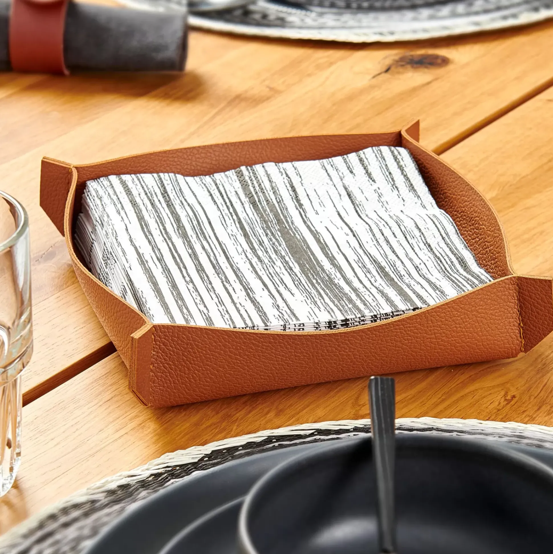 Soportes De Servilletas<CASA Nappa Servilletero Marron