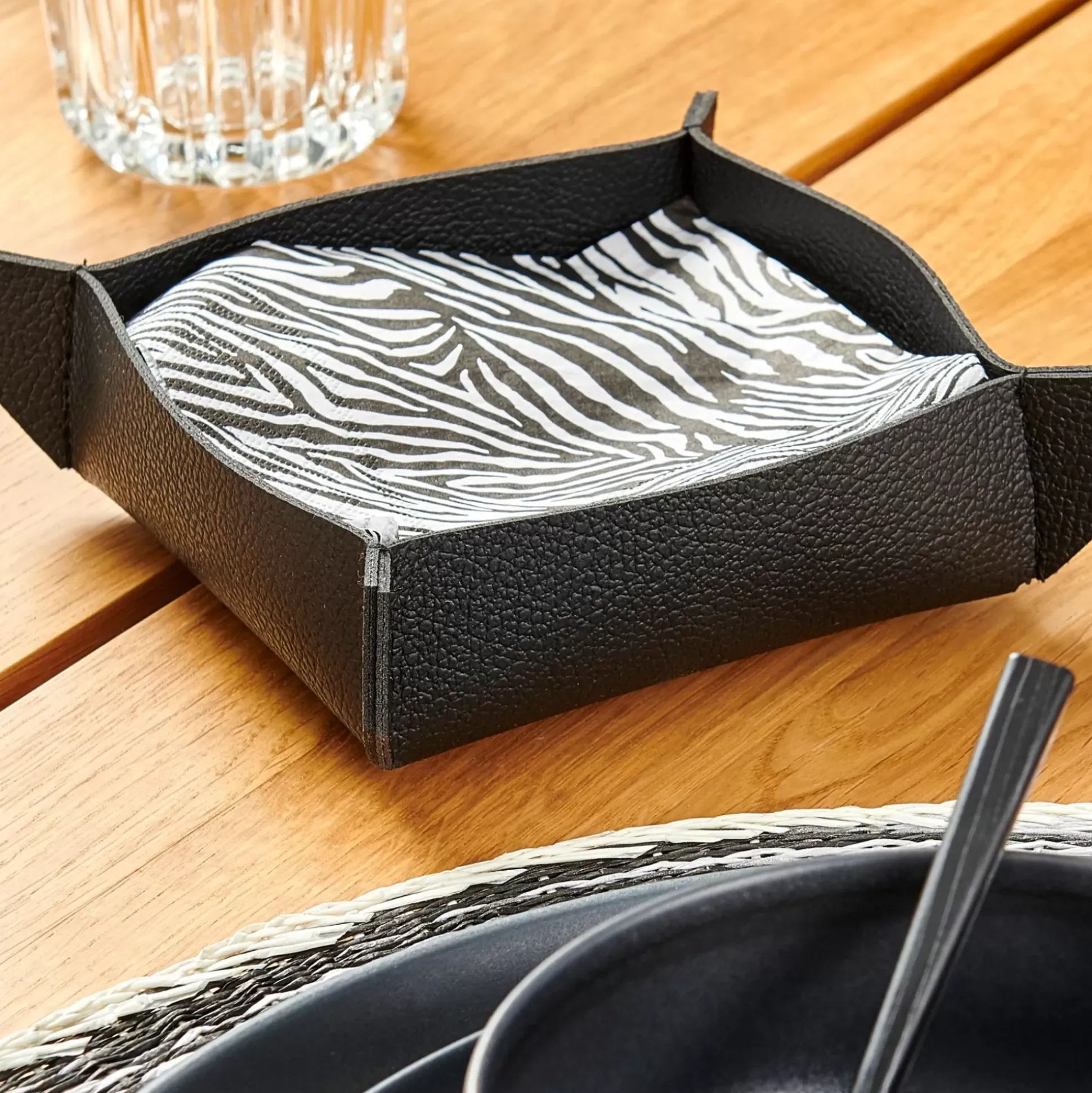 Soportes De Servilletas<CASA Nappa Servilletero Negro