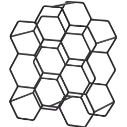 Accesorios Vino<CASA Nau Botellero Para 9 Botellas Negro