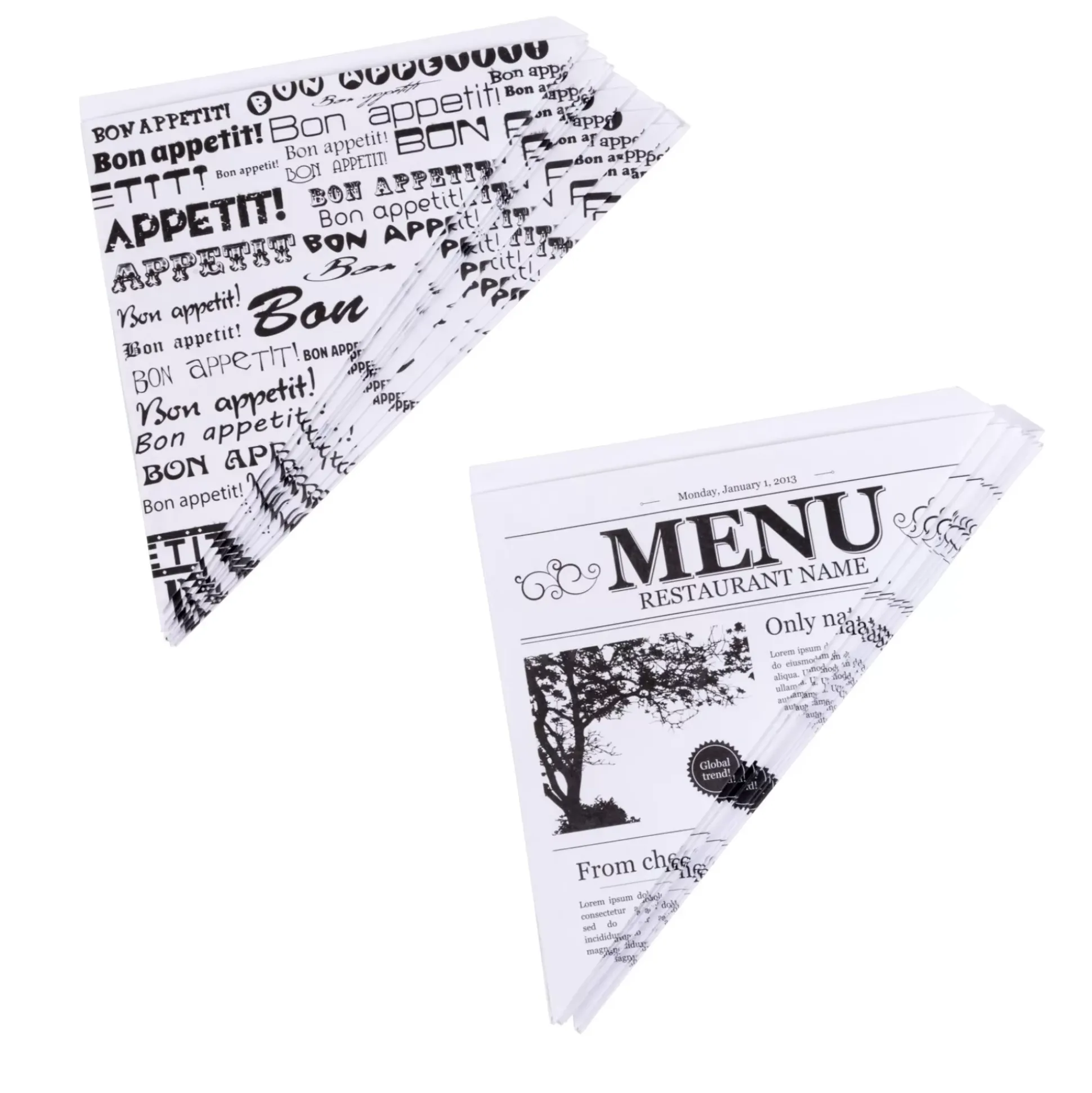 Aperitivo Y Tapas<CASA Njam Cucuruchos Juego De 10 Negro, Blanco