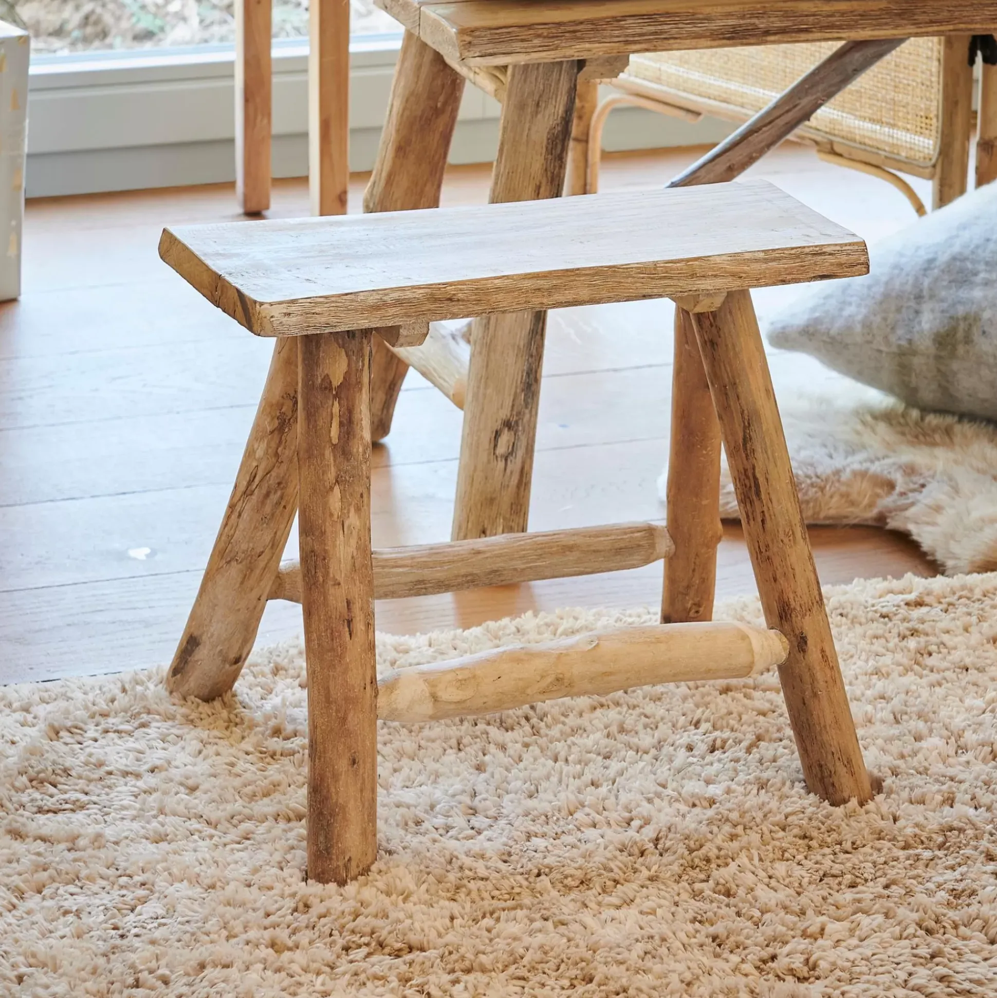 Taburetes<CASA Odilon Taburete Natural