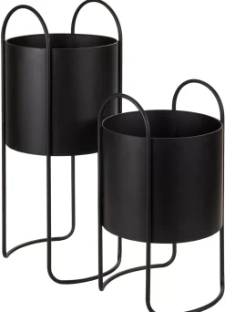 Macetas<CASA Olga Macetero Negro