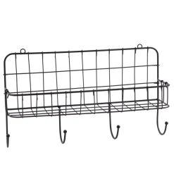 Accesorios De Cocina<CASA Oslo Organizador Cocina Con Ganchos Negro