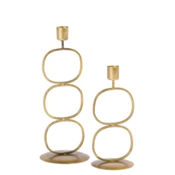 Candelabros<CASA Oval Portavelas Dorado