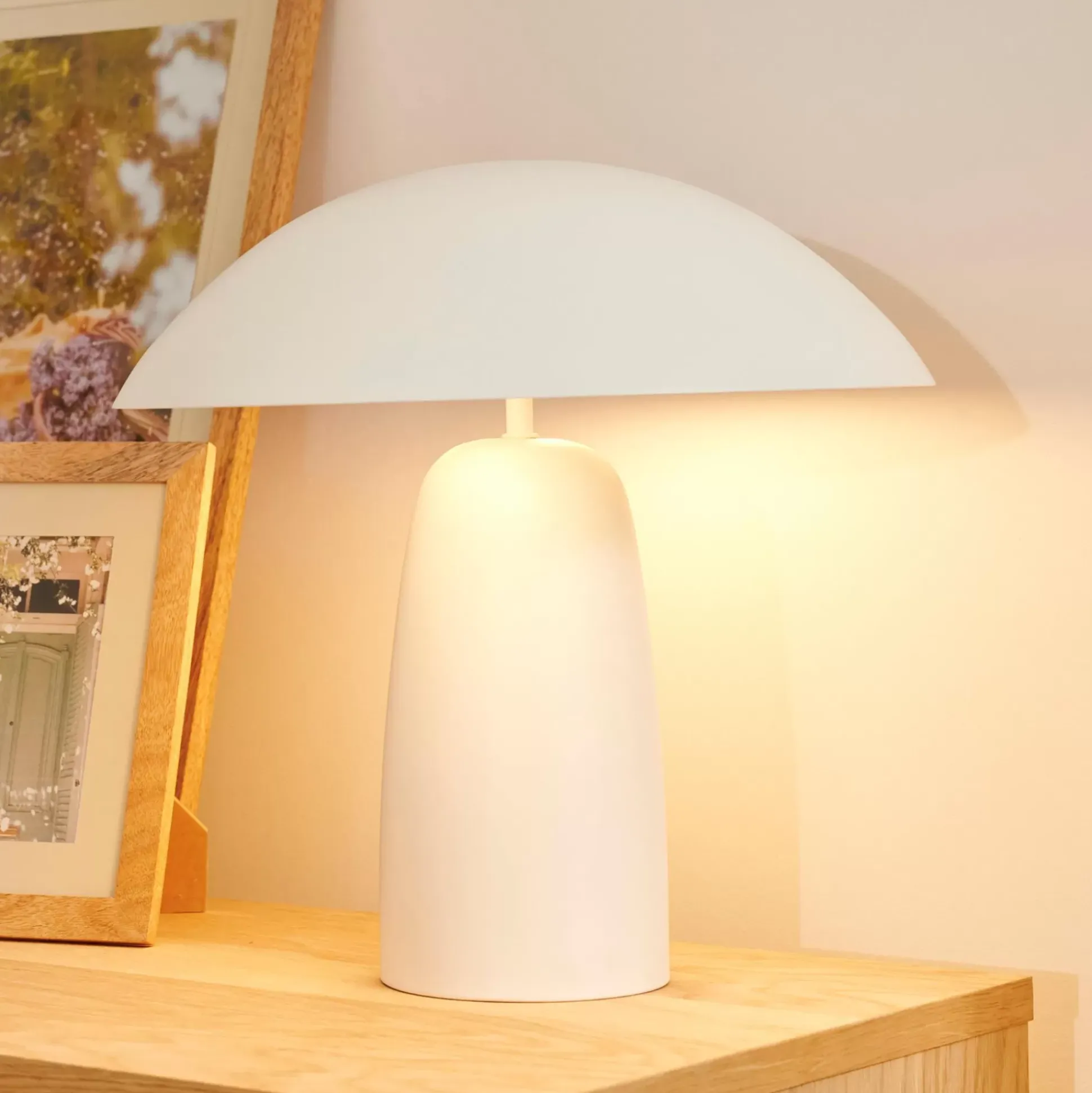 Lamparas De Mesa<CASA Pandi Lampara De Mesa Blanco Apagado