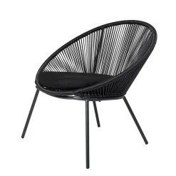 Sillas Lounge<CASA Papayo Silla Lounge Negro