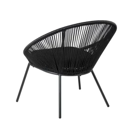 Sillas Lounge<CASA Papayo Silla Lounge Negro