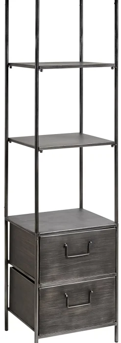 Estanterías<CASA Pharma Estanteria De Pared Con 2 Cajones Negro