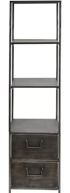 Estanterías<CASA Pharma Estanteria De Pared Con 2 Cajones Negro