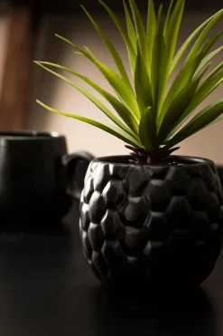 Plantas Artificiales<CASA Pina Pina En Maceta Negro