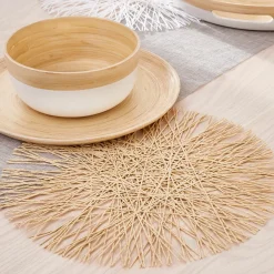 Manteles Individuales<CASA Rami Mantel Individual Natural