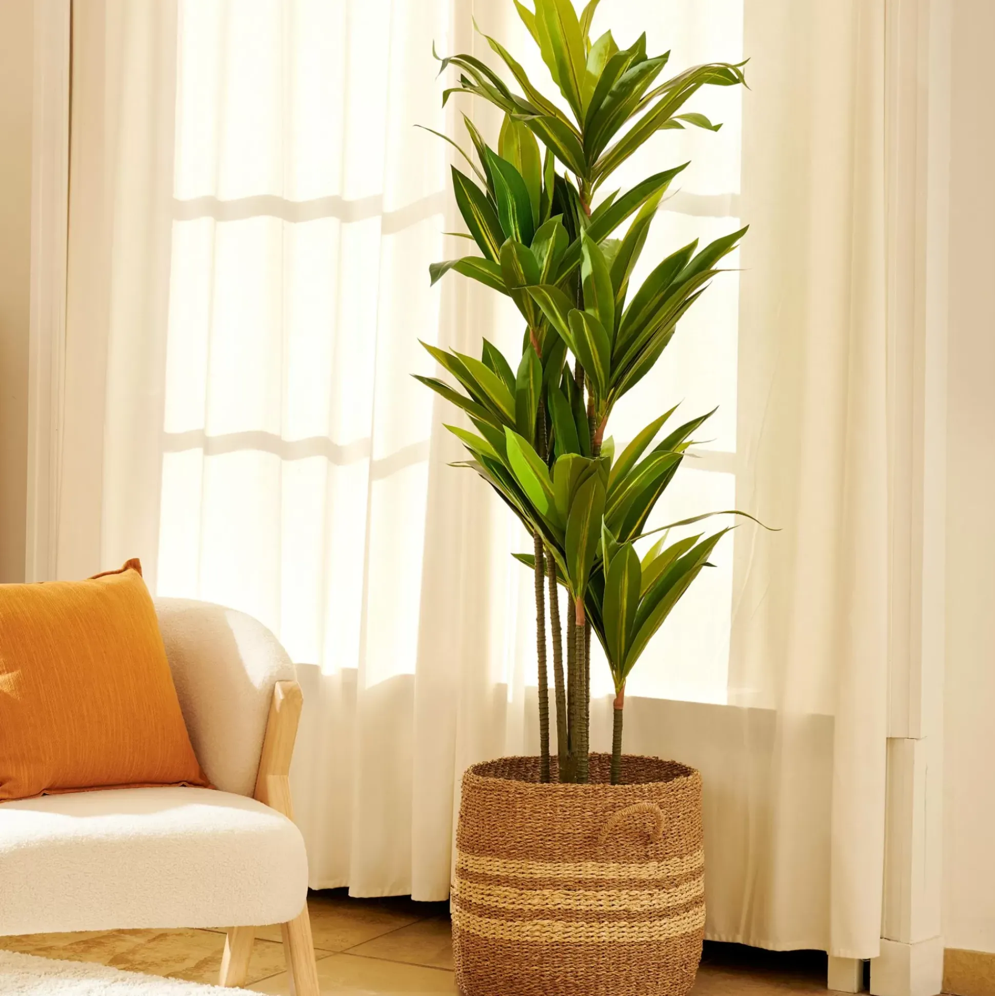 Cestas De Almacenaje<CASA Rayas Cesta M Natural