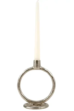 Candelabros<CASA Rings Candelabro Plateado