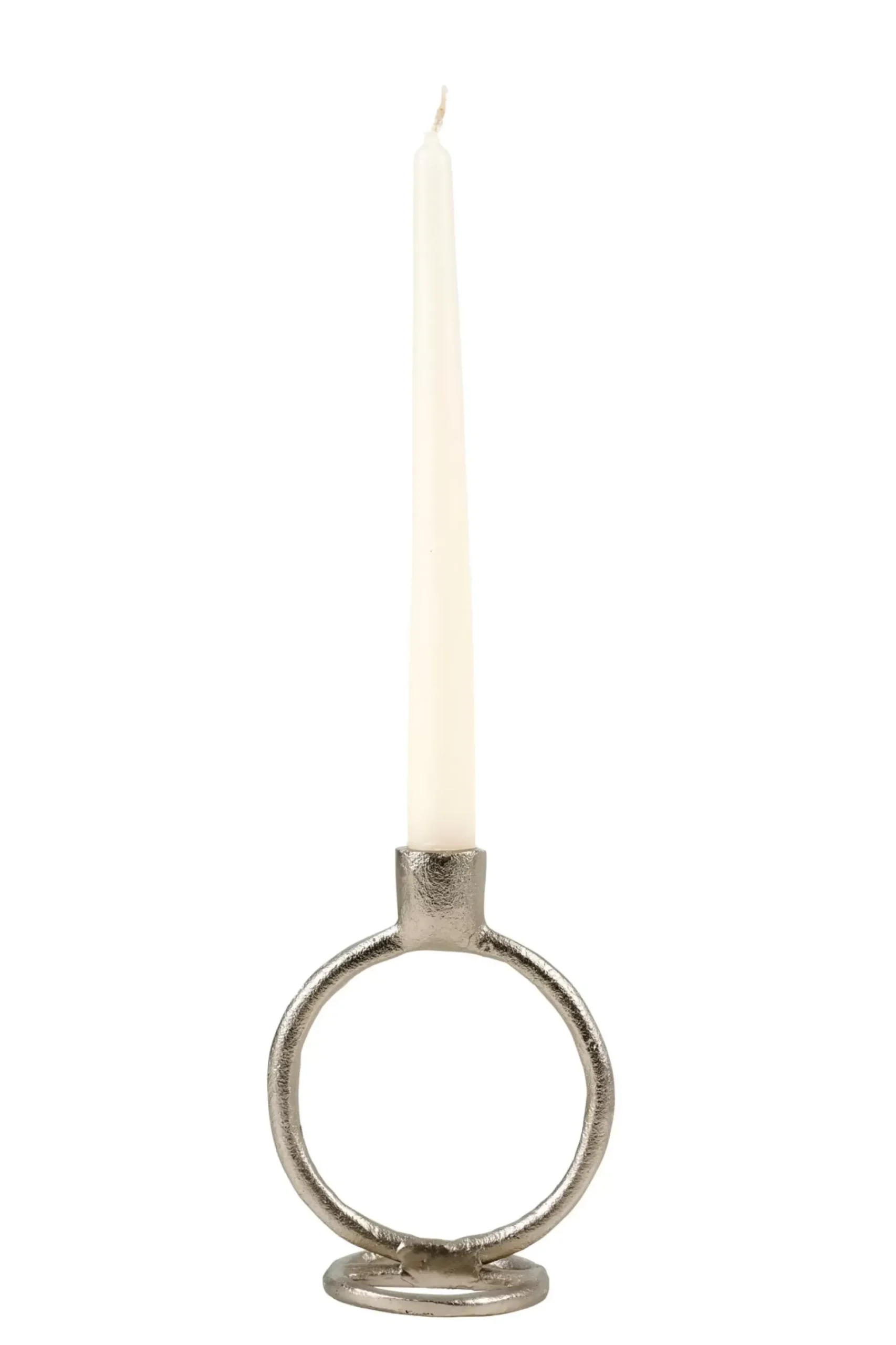 Candelabros<CASA Rings Candelabro Plateado