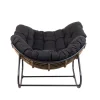 Sillas Lounge<CASA Rocko Mecedora Negro