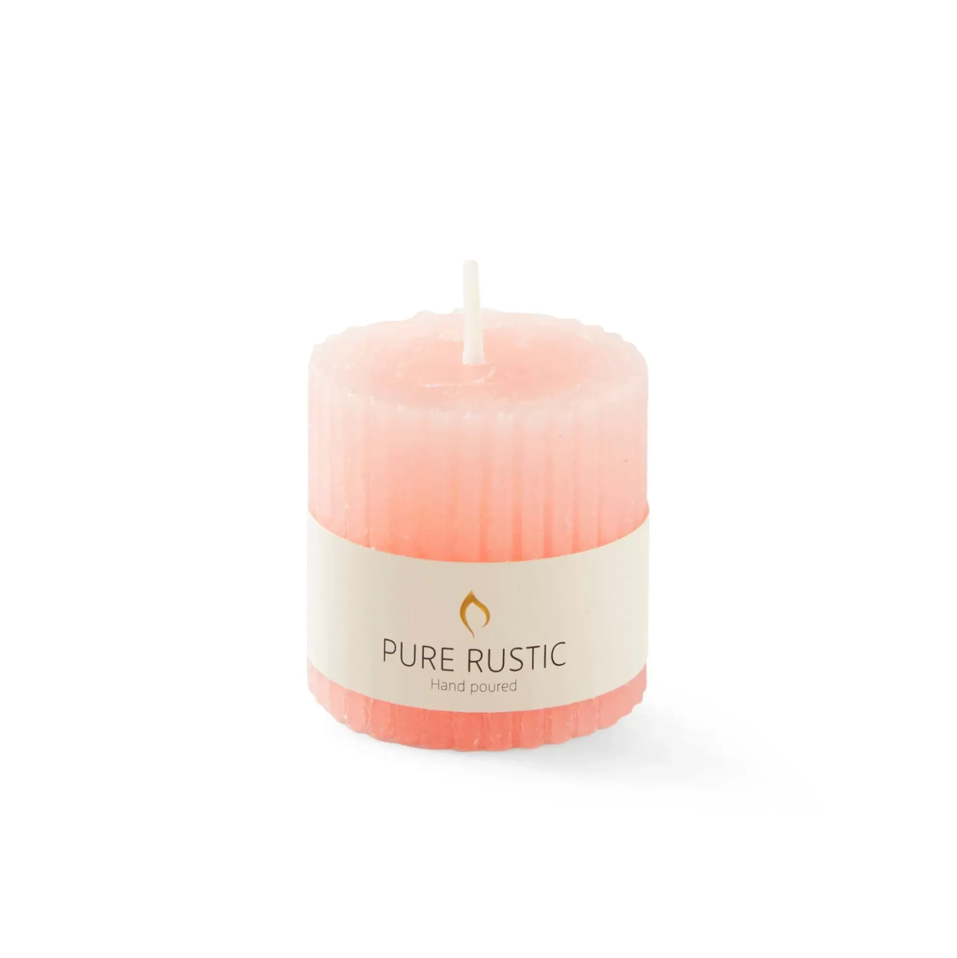 Velas<CASA Rustic Vela Estriada Naranja