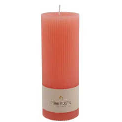 Velas<CASA Rustic Vela Estriada Naranja