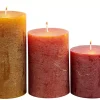 Velas<CASA Rustic Velas Juego De 3 Verde, Crema, Morado Claro