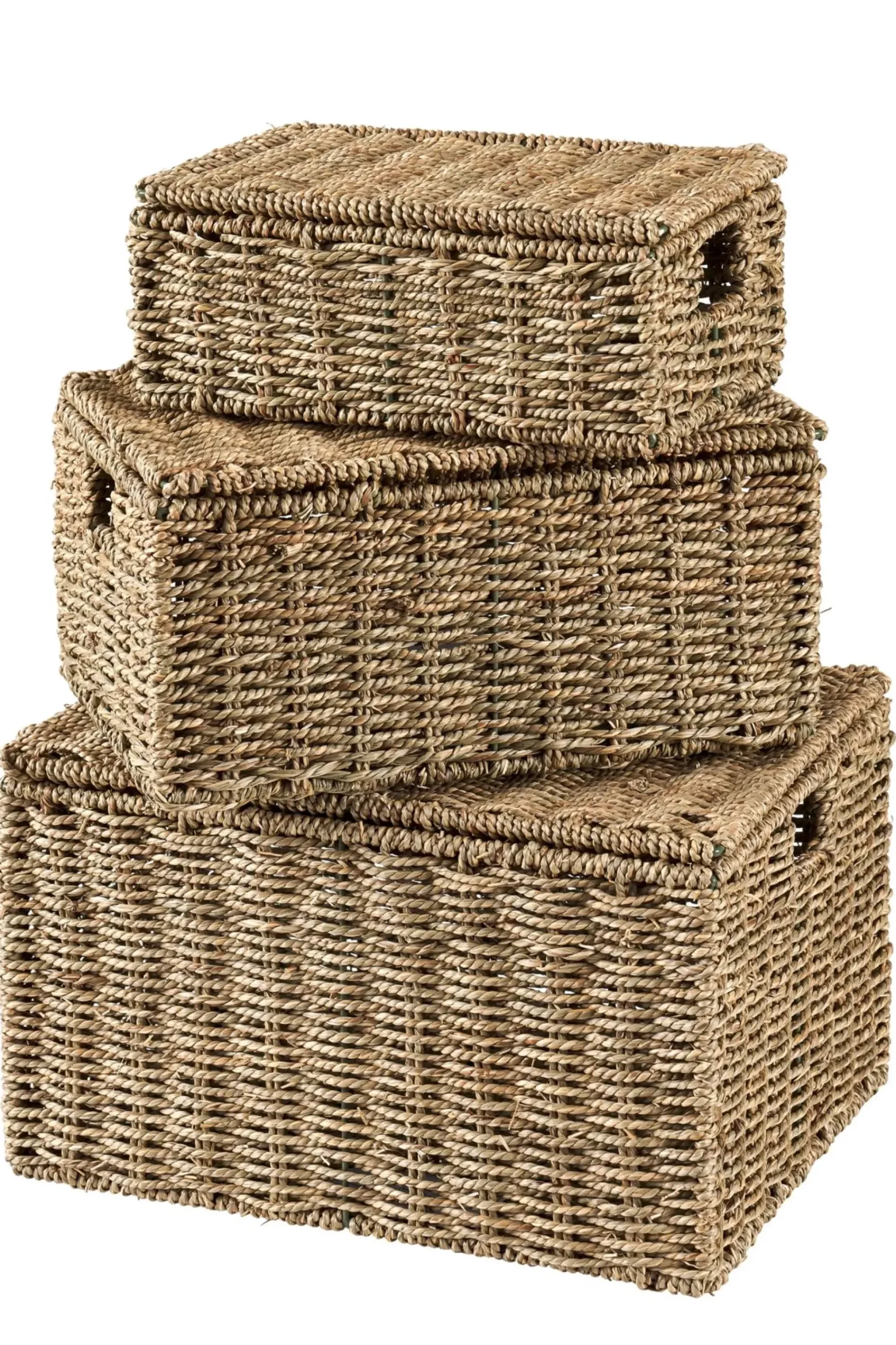 Cestas De Almacenaje<CASA Seagrass Caja De Almacenaje M Con Tapa Natural