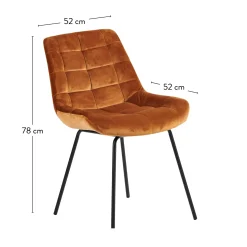 Sillas De Comedor<CASA Silka Silla De Comedor Negro, Marron