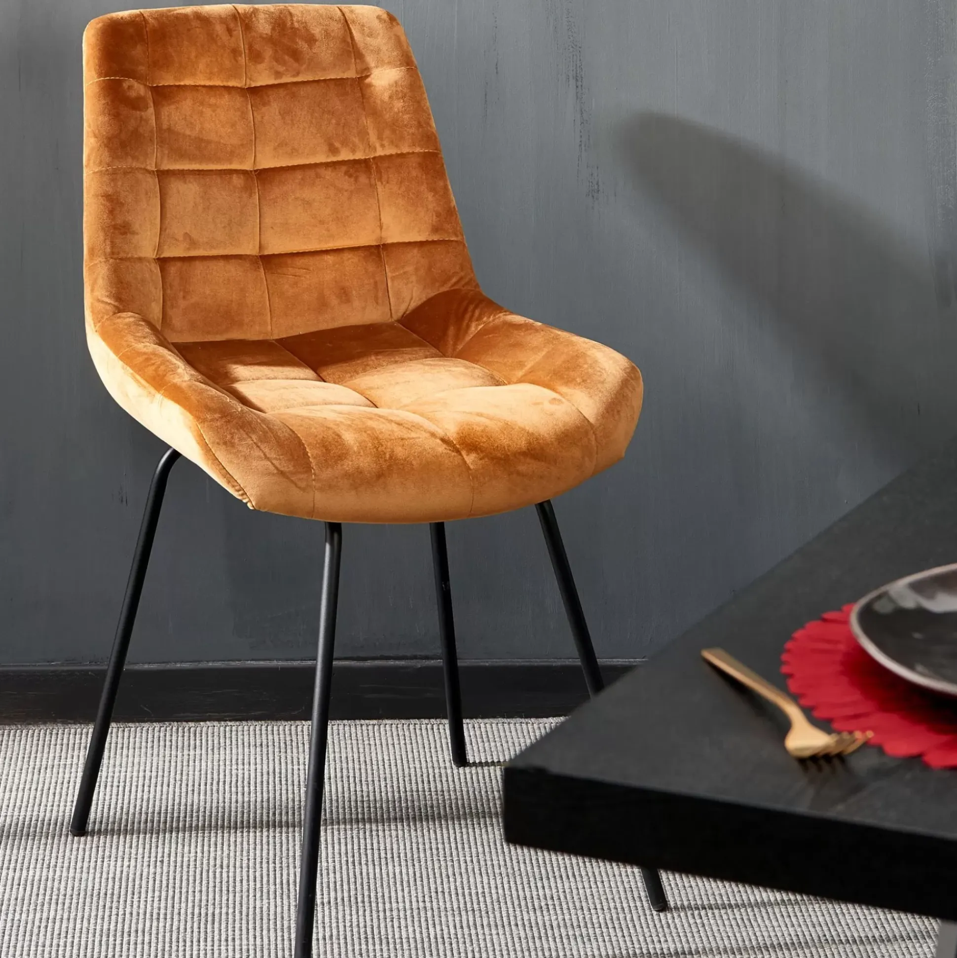 Sillas De Comedor<CASA Silka Silla De Comedor Negro, Marron