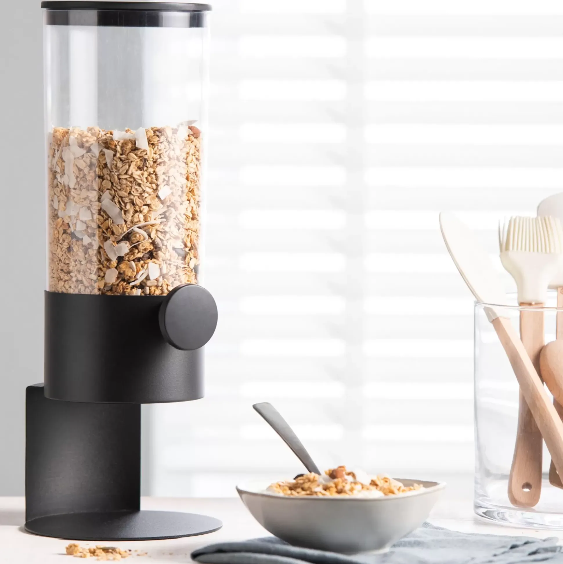 Dispensadores<CASA Sirial Dispensador De Cereales Negro