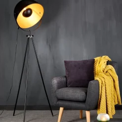 Lamparas De Pie<CASA Soleil Lampara De Pie Negro