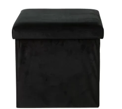 Pufs De Almacenaje<CASA Stor Puf Plegable Funcion Almac. Negro