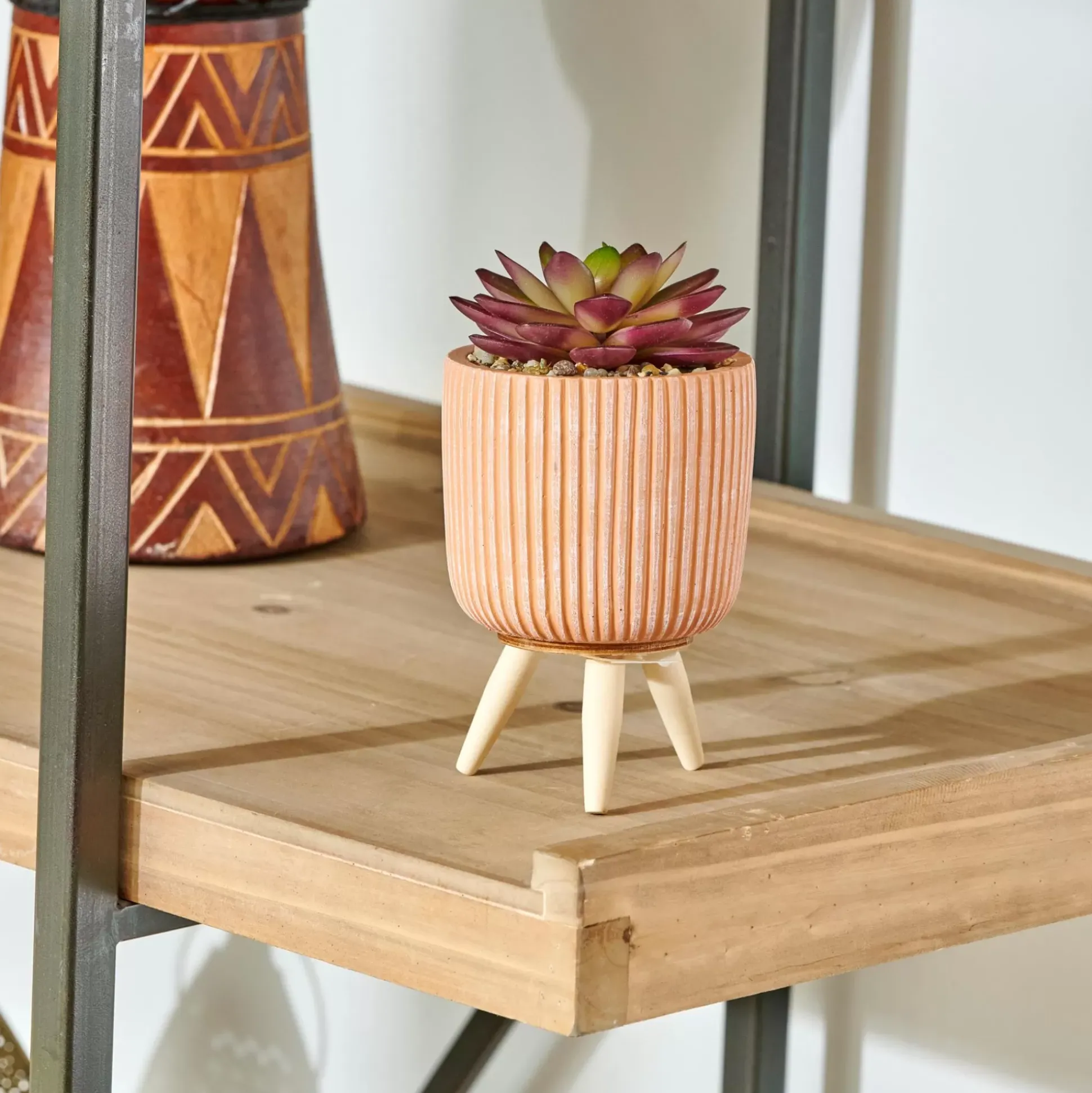 Plantas Artificiales<CASA Stripe Planta Crasa Art En Tarro Multicolor