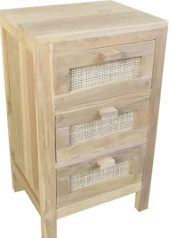 Cajoneras<CASA Teck Cajonera 3 Cajones Natural