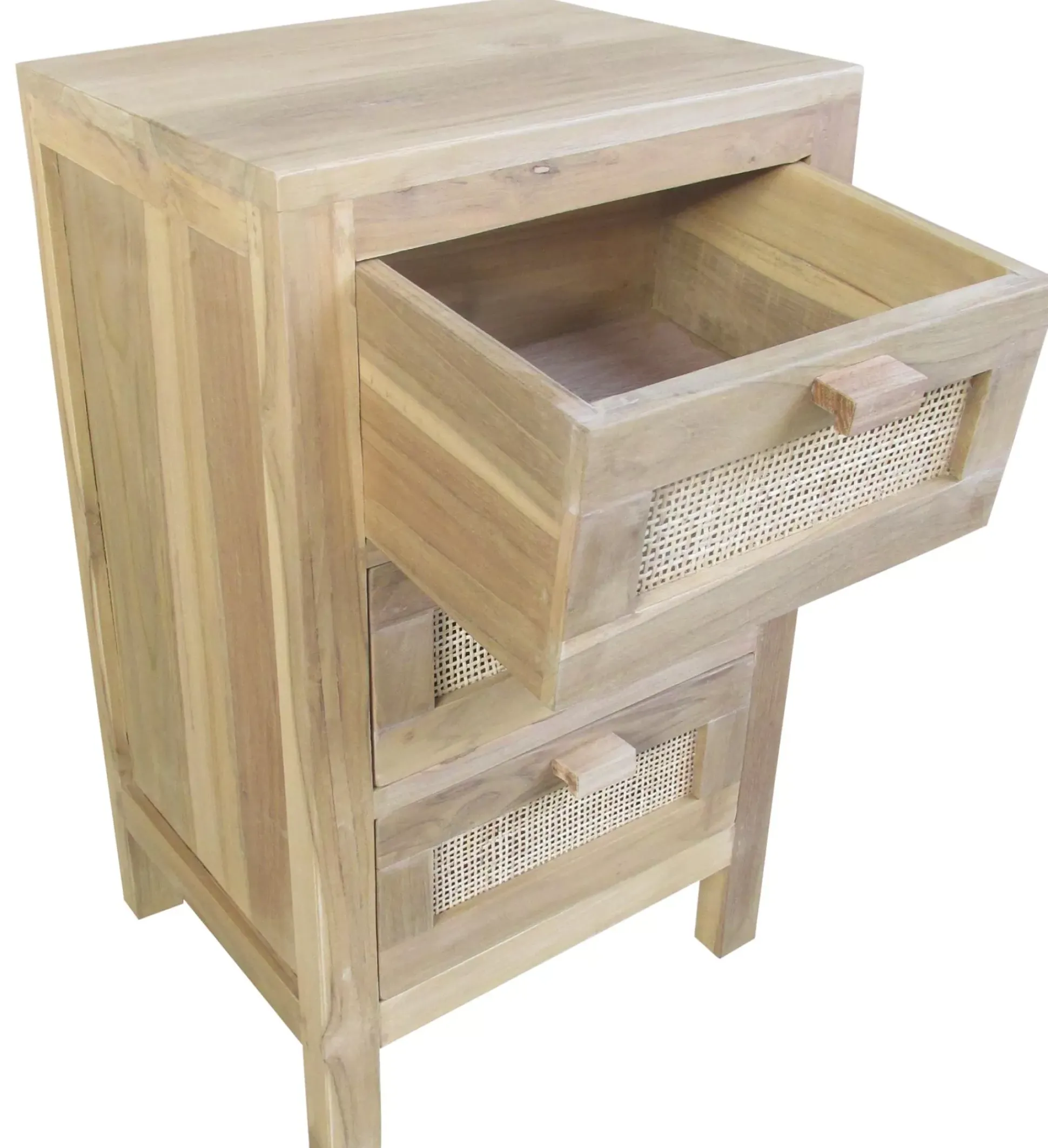 Cajoneras<CASA Teck Cajonera 3 Cajones Natural