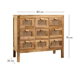 Cajoneras<CASA Teck Cajonera Farmacia Natural