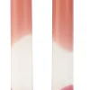Velas<CASA Two Velas Juego De 2 Blanco, Rojo, Multicolor, Color Rosa Viejo