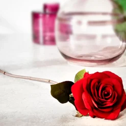 Ramos Artificiales<CASA Velvet Flor Artificial Rojo