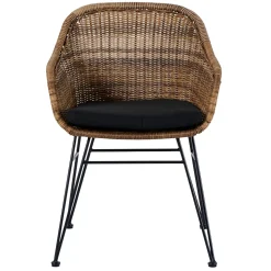 Sillas De Jardín<CASA Vienna Silla Comedor Negro, Natural