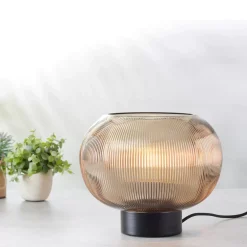 Lamparas De Mesa<CASA Vinto Lampara De Mesa Ambar Transparente