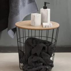 Mesas Auxiliares<CASA Wire Mesa Auxiliar Negro, Natural