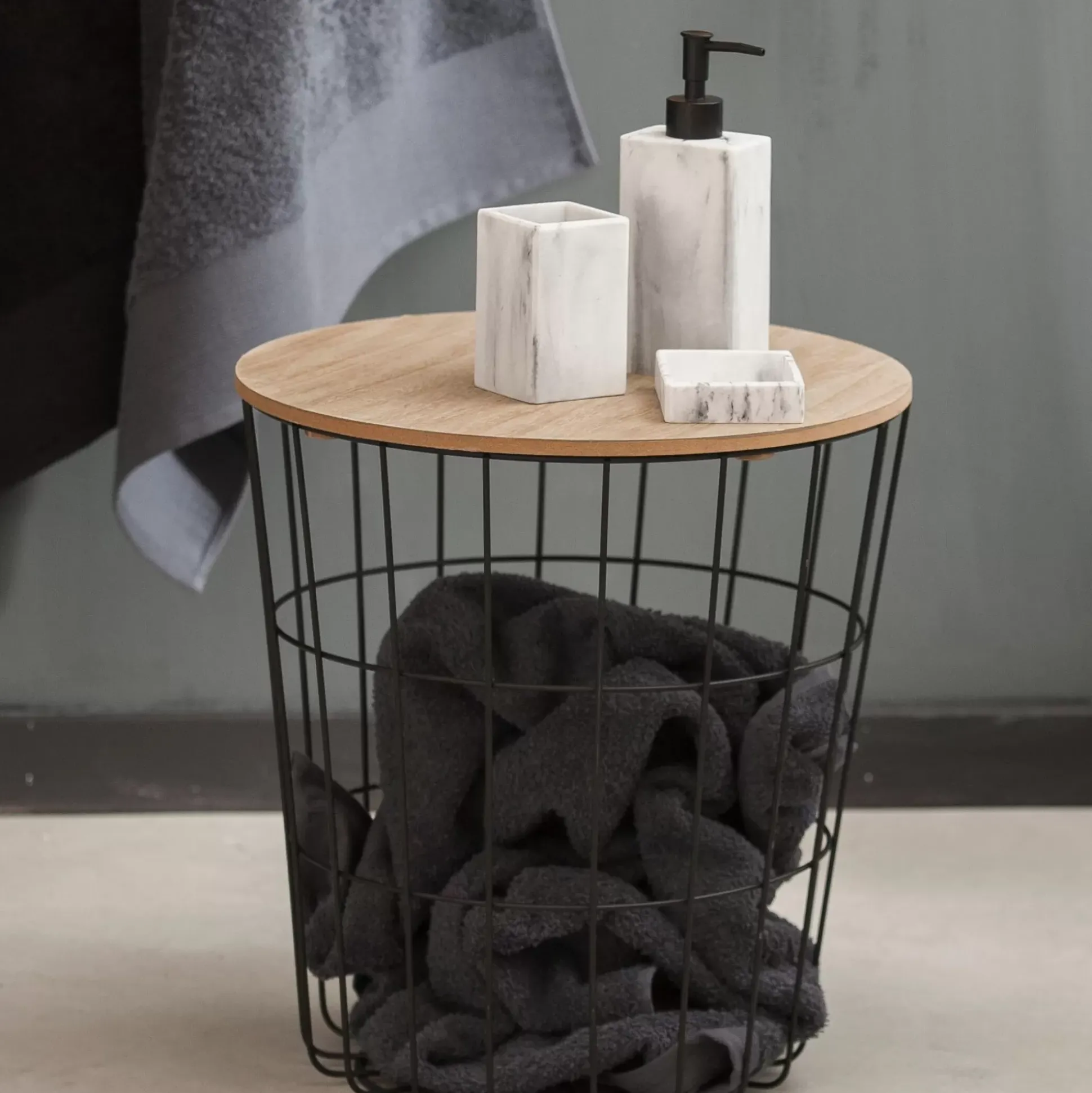 Mesas Auxiliares<CASA Wire Mesa Auxiliar Negro, Natural