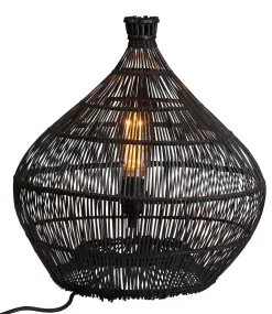 Lamparas De Mesa<CASA Zalou Lampara De Mesa Negro