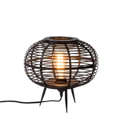 Lamparas De Mesa<CASA Zanzi Lampara De Mesa E27 Negro